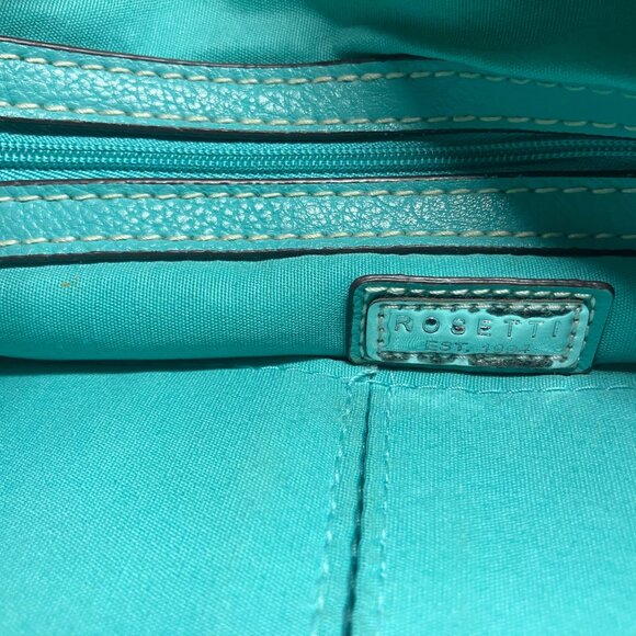 Rosetti Aqua Blue Faux Leather Handbag with Matching Wallet - Picture 13 of 16